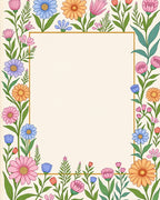 Vibrant Floral Patterned Meadow Rug