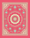 Mandala Floral Border Design Rug