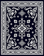 Ancint Floral White Pattern Rug