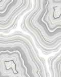 Abstract Gray Geode Pattern Rug