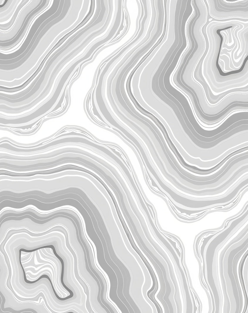 Abstract Gray Geode Pattern Rug