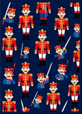 Red Soldier With Sword Collage Rug