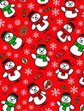 Fun Snowman Snowflake Pattern Design Rug