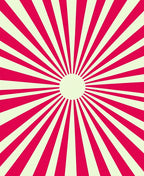 Radiant Sunburst Crimson Lines Rug