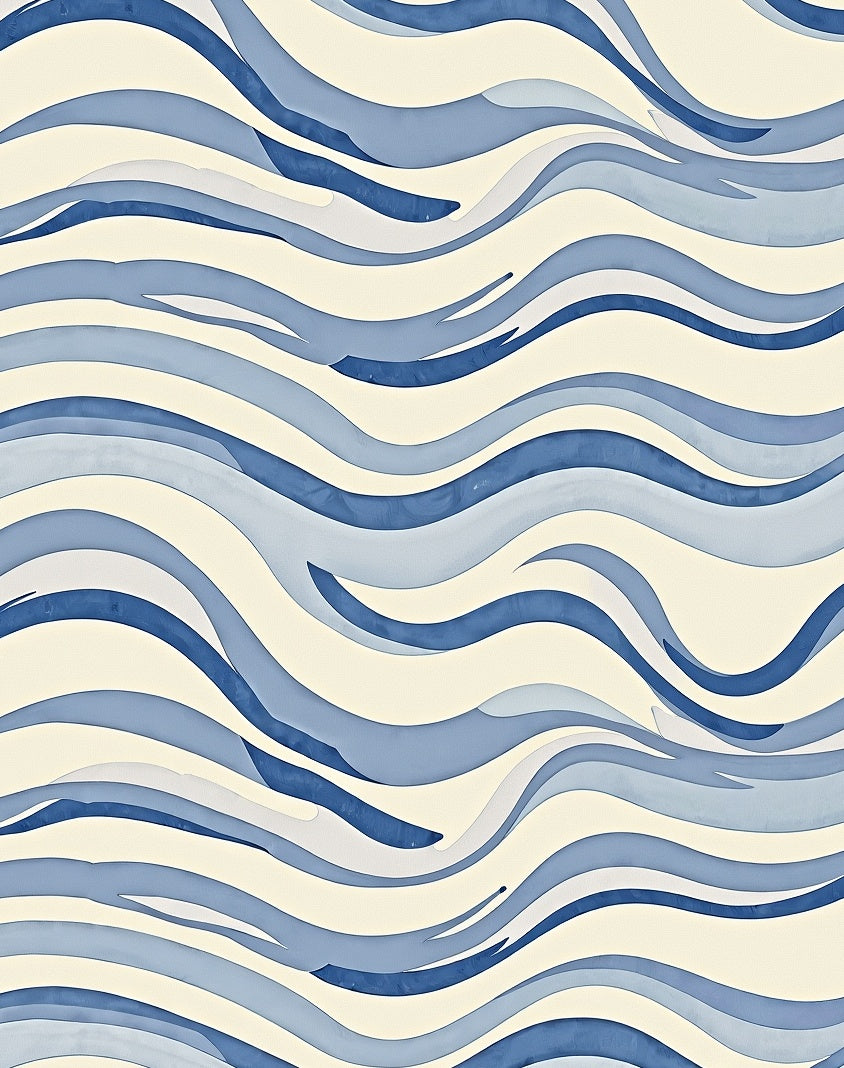 Ocean Wave Pattern Rug