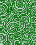 Emerald green abstract swirl snowflake Rug