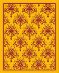 Golden Yellow Floral Motif Rug