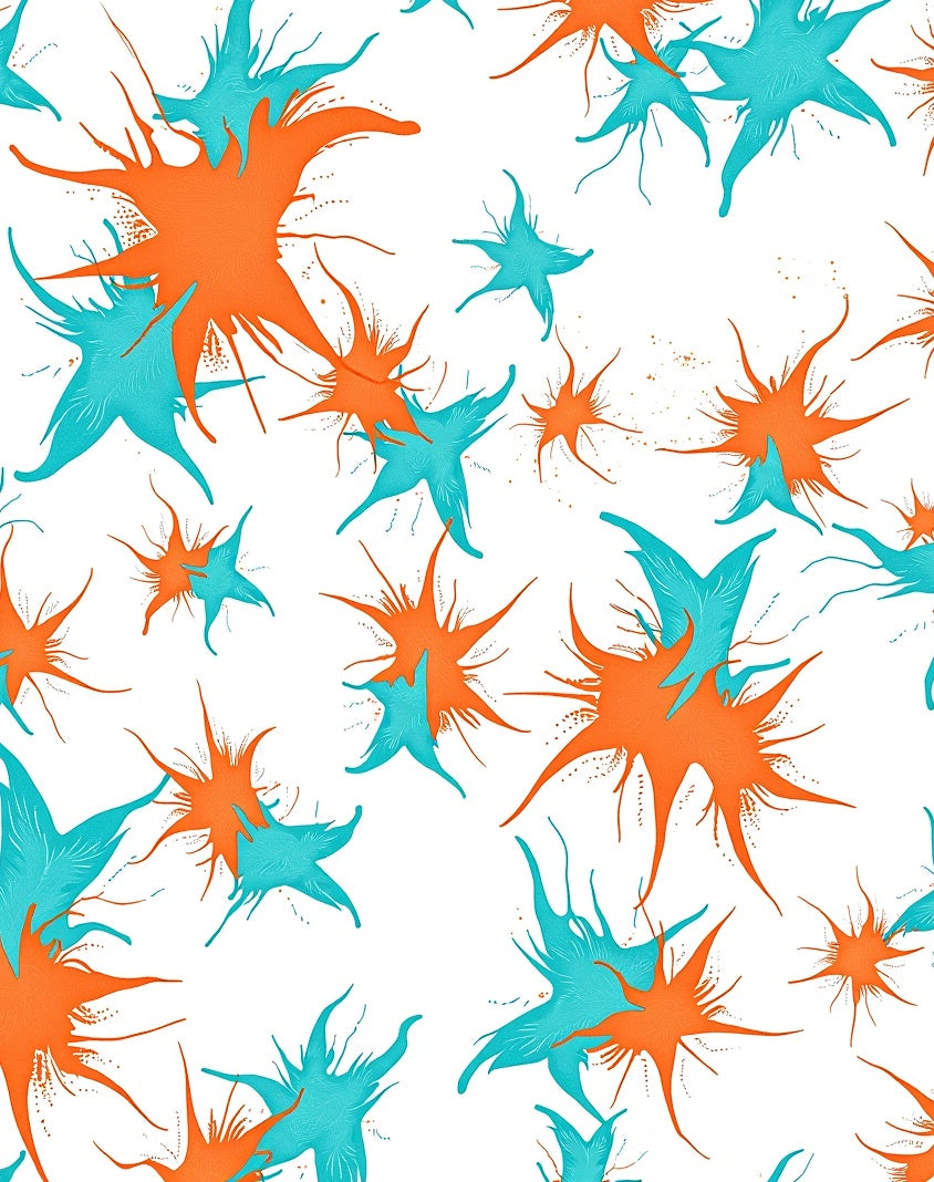 Abstract Starburst Splash Design Rug