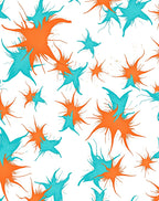 Abstract Starburst Splash Design Rug