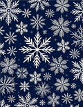 Winter White Snowflakes Navy Rug
