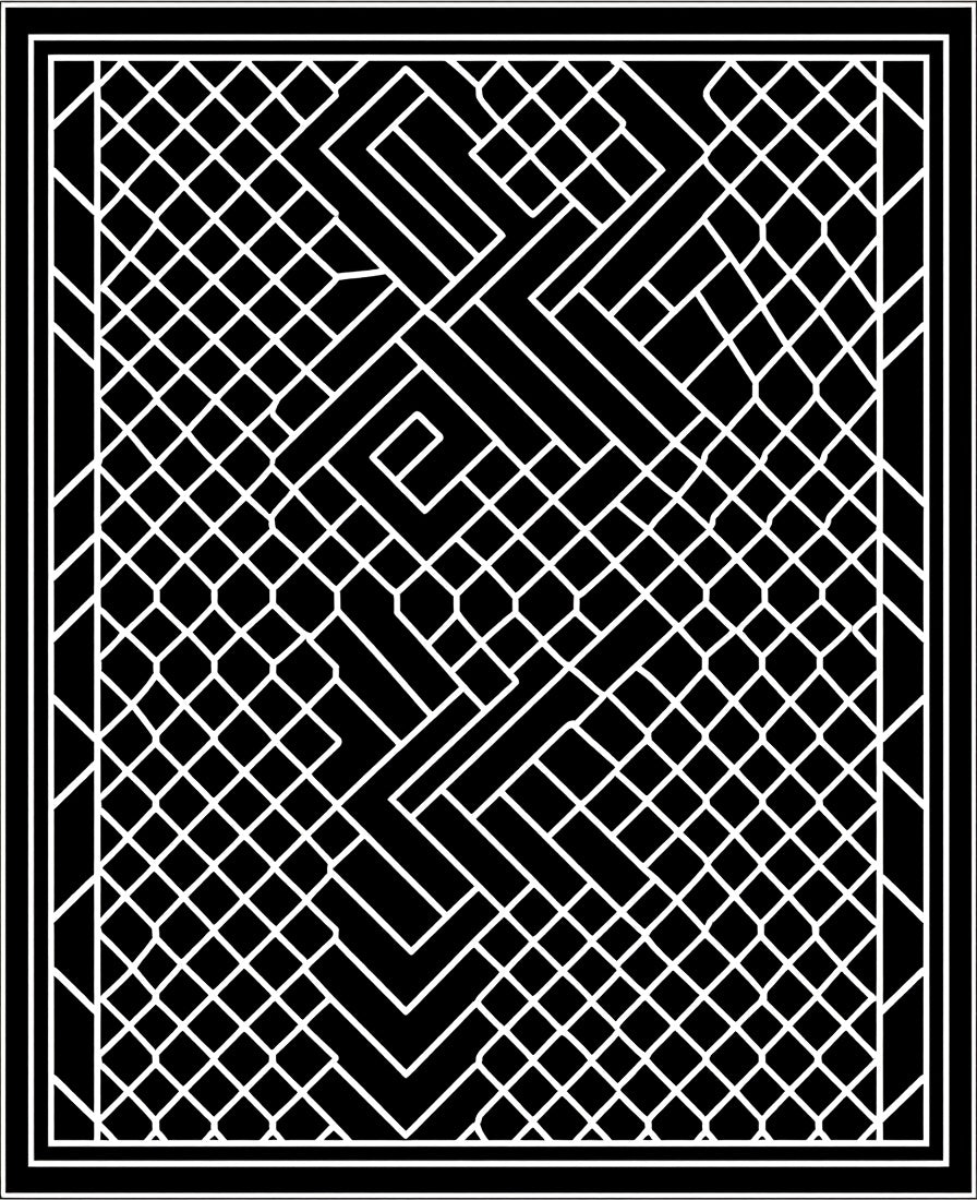 Bold Geometric Lattice Design Rug