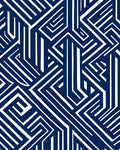 Interlocking Geometric Maze Design Rug