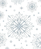 Winter Blue Snowflake Array Rug