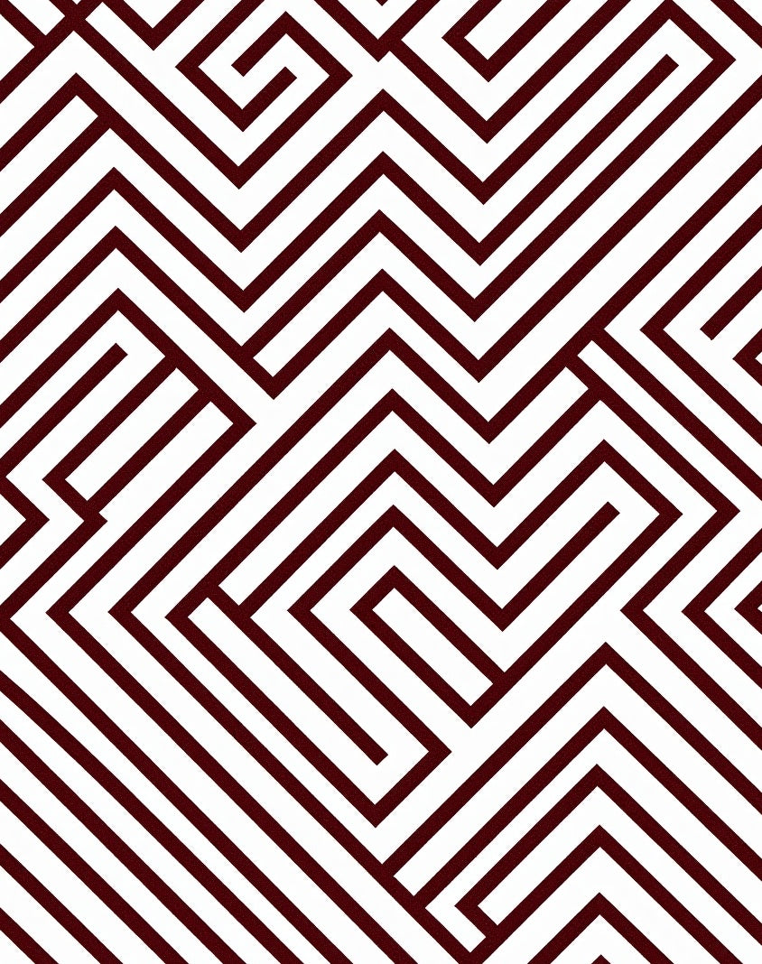 Geometric Maze Pattern Rug