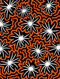 Bold Starburst Floral Pattern Rug