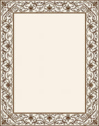 Ornate Floral Vine Classic Border Rug