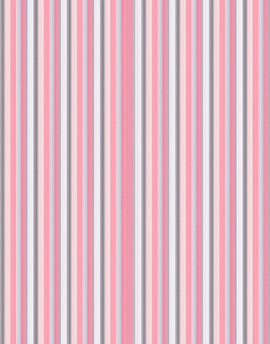 Soft Pink White Gray Stripe Pattern Rug