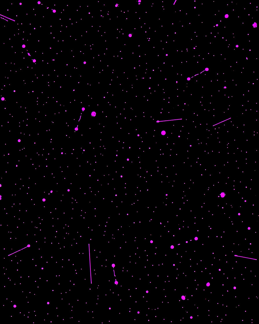 Cosmic Pink Dot Scattered Pattern Rug