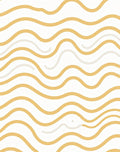 Golden Wavy Lines Abstract Pattern Rug