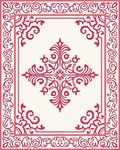 Vibrant Crimson Traditional Motif Rug