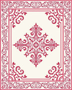 Vibrant Crimson Traditional Motif Rug
