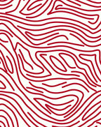 Red Wavy Stripe Pattern Rug