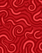 Radiant Red Swirl Pattern Rug