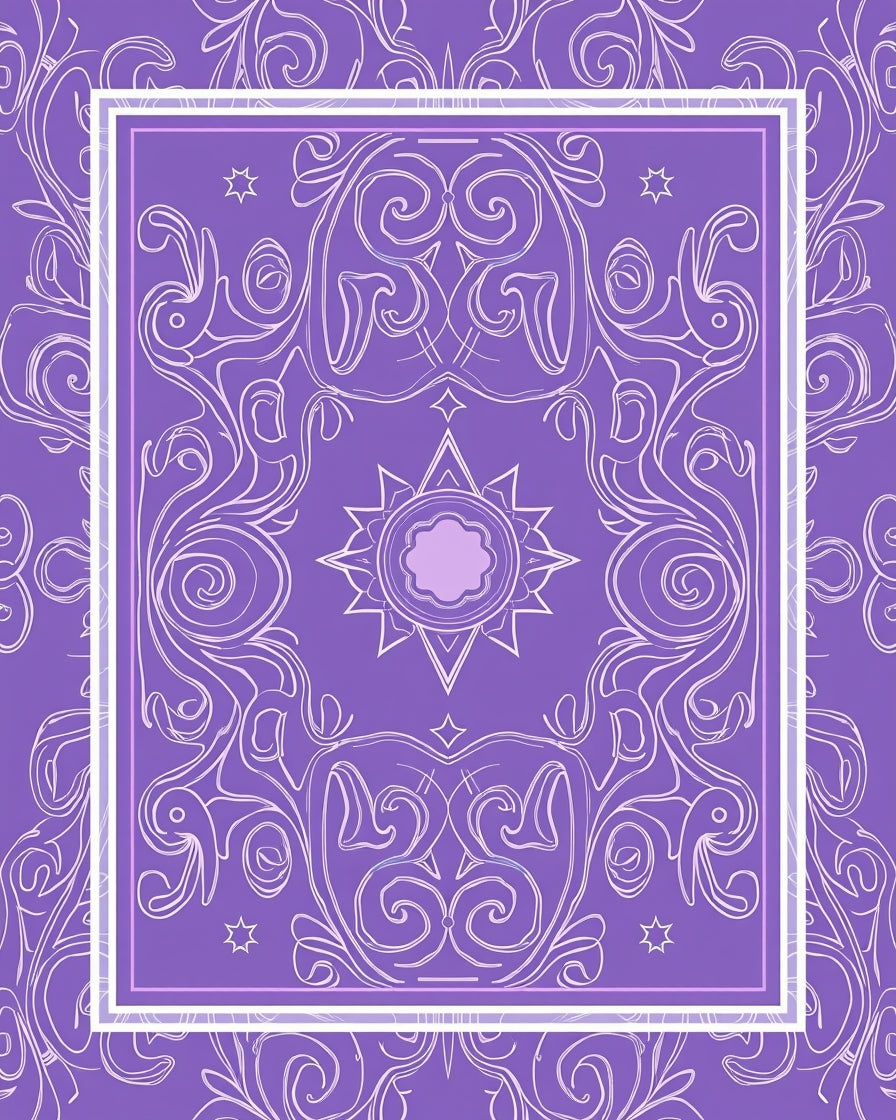Ornate Mandala Patterned Violet Rug