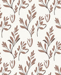 Brown Leafy Branch Pattern Rug