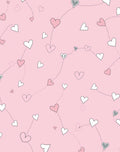 Pink Heart String Pattern Design Rug