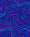 Trippy Swirl Abstract Blue-Purple Rug