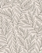 Natural Leaf Line Art Pattern Rug