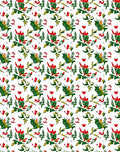 Red Green Floral Whimsy Pattern Rug