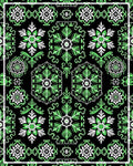 Emerald Black Medallion Floral Harmony Rug