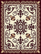 Ornate Floral Pattern Design Rug