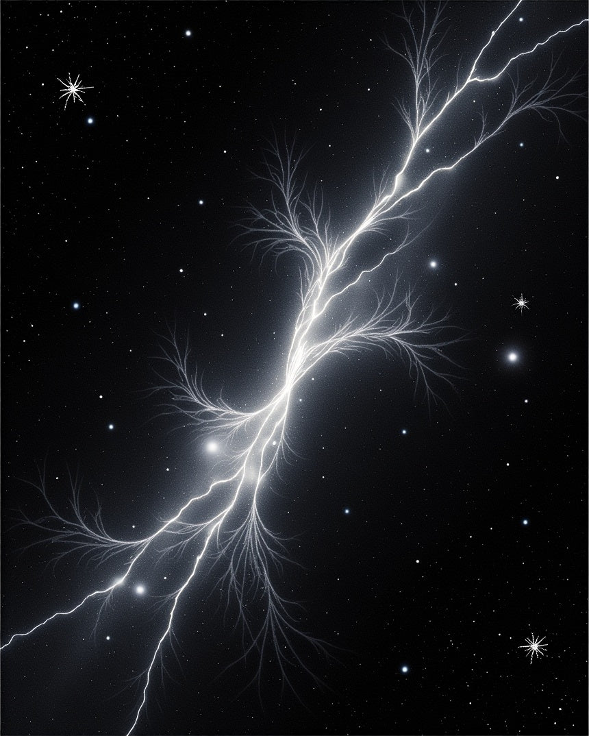 Cosmic Lightning Branch Pattern Rug