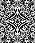 Bold Black White Animalistic Pattern Rug