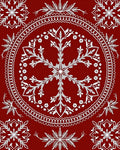 Ornate Floral Starburst Mandala Design Rug