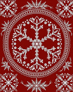 Ornate Floral Starburst Mandala Design Rug