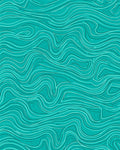 Oceanic Wavy Contour Pattern Rug