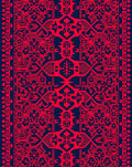 Bold Red Contemporary Geometric Motif Rug