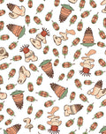 Organic Shapes Botanical Pattern Rug
