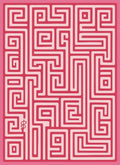 Pink Maze Pattern Rug
