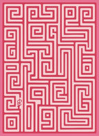 Pink Maze Pattern Rug
