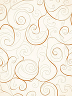 Classic Swirl Patterned Copper Lines Rug