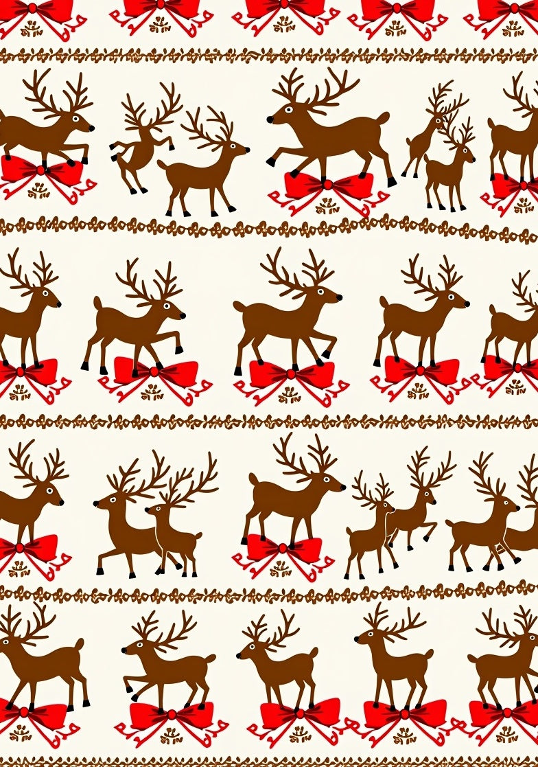 Christmas Theme Deer Pattern Rug