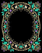 Ornate Floral Swirls Pattern Rug