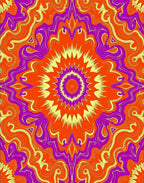 Psychedelic Swirls Mandala Style Rug