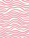 Pink Wave Pattern Abstract Design Rug