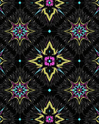 Vibrant Starburst Floral Pattern Rug